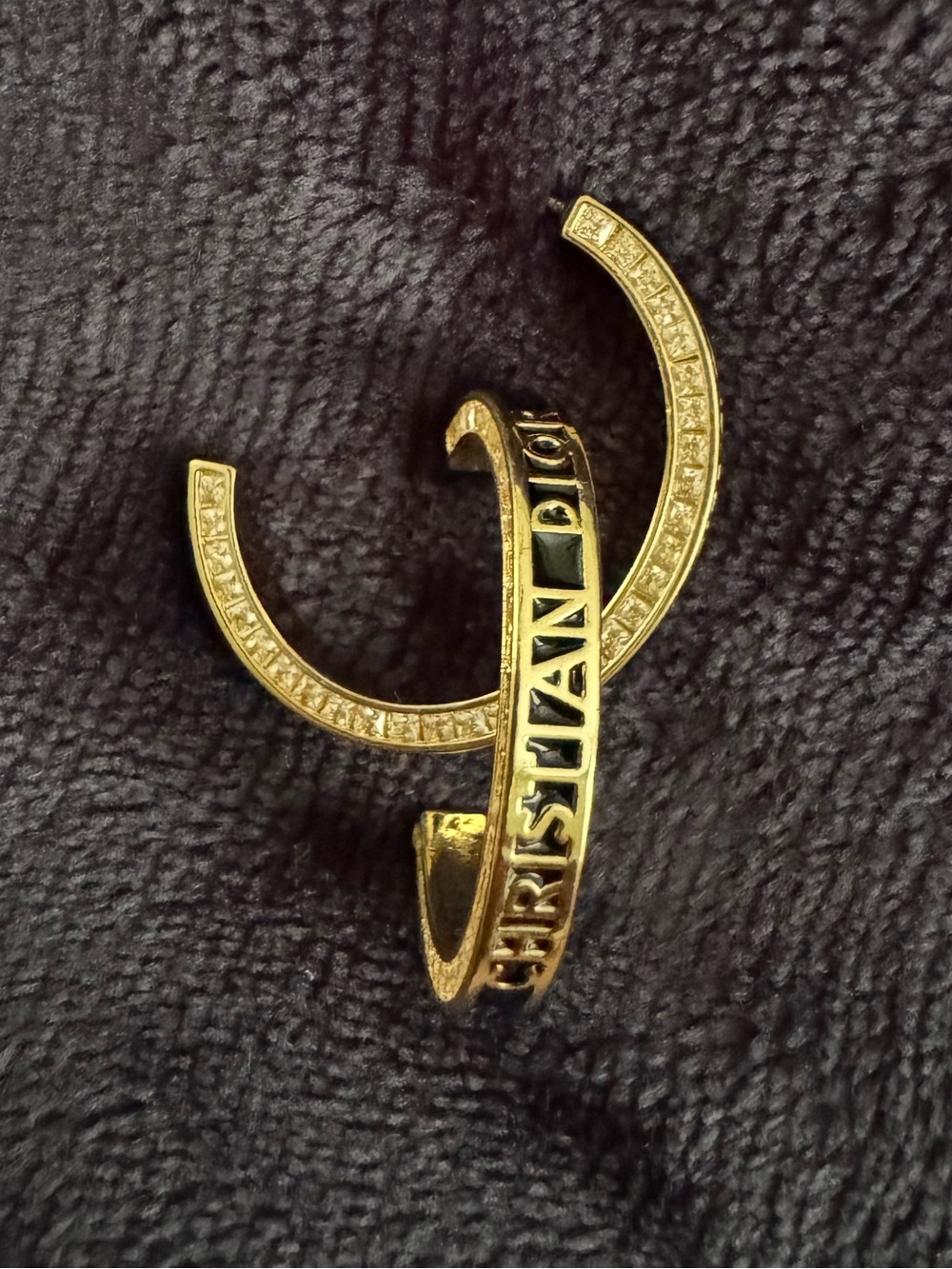 Gold and Black Hoop Earrings - Inspired Design